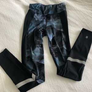 Sweaty Betty blue black full length leggings XS